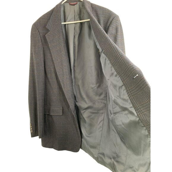Hart Schaffner Marx for Nordstrom Mens Plaid Wool Blazer 44XL VTG EUC 7024 - Picture 9 of 15